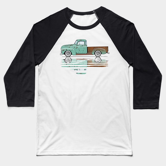 Water Mirror Truck Baseball T-Shirt by ArtOnWheels